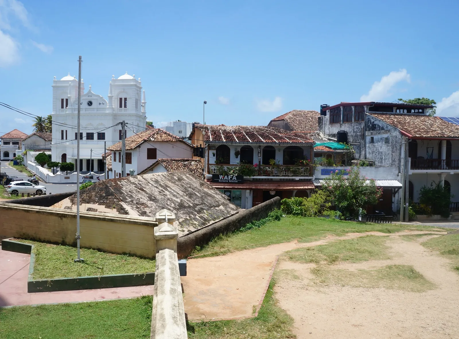 Historic Galle Fort beside the Indian Ocean